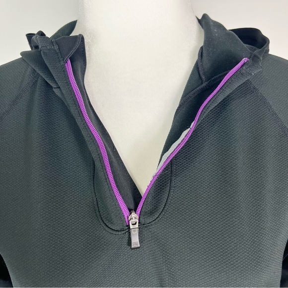 REI Quarter Zip Hooded Athletic Pullover Size Medium - Picture 2 of 7